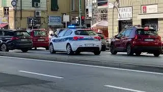 Polizia Locale in sirena nel traffico