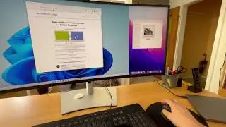 Dell U4021QW &mdash; перемещайте мышь и перетаскивайте файлы между Mac/Windows на разделенном экране