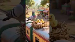 The Heartwarming Journey of a Pigeon #PigeonTales #cartoon #ai #animation#animallife