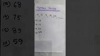 Number series #shorts #numberseries #numberseriestricks #numberseriesreasoning