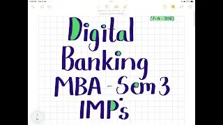 Digital Banking IMPs for Tomorrow MBA Sem 3