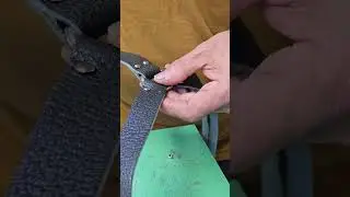 Making and attaching Y-straps of a engineer boot