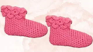 Crochet Crocodile Stitch Baby Booties | Crochet Step-by-Step Guide Part 2