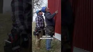 How to Install Pole Barn Steel #construction #polebarn #build #steel #repair #shorts