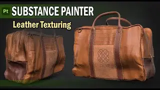 Creating a Leather Material for Bag in Substance 3D Painter (leather , stitches, zipper)