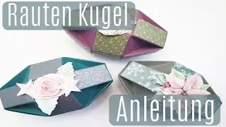 Rauten Kugel ✿ Dekoration basteln ✿ Weihnachtsdeko basteln ✿ Bastelanleitung ✿ Basteln mit Papier