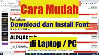 Easy Way to Download and Install Fonts on a Laptop by Yahya AR