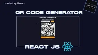 Create QR Code Generator using React js | Speed code | codebytheo
