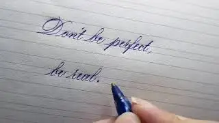 Beautiful handwriting | Life quote in copperplate with ballpoint pen #calligraphy #handwriting 