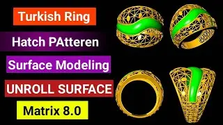 Turkish Kawaiti Ring 16 | Surface Modeling | Ladies Ring | Matrix 9 online jewellery design course