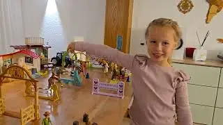 Большой обзор фермы Schleich , больница, синий трактор, домашние животные  и лошадиный турнир!