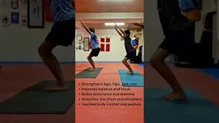 Kids Yoga: Chair Pose Fun! (Utkatasana)🧘 #shorts #2winners #yoga