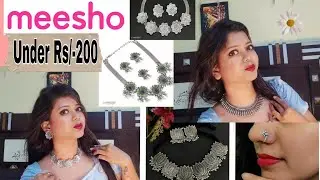 Meesho Oxidised Jewellery Haul || UNDER  RS/-200 Only || MEESHO TRY ON OXIDISED JEWELLERY HAUL