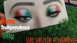 Independence day eye makeup tutorial | Tiranga eye makeup | 