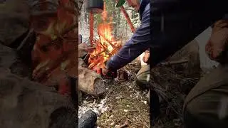 Making a stew at camp #campcooking #campcook