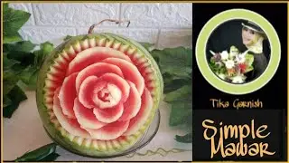 Carving fruit for beginners || cara mudah belajar ukir buah untuk pemula@tikagarnish