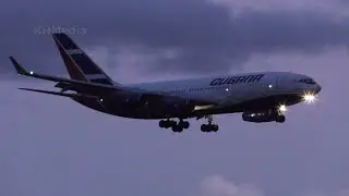 посадка Ил-96-300 Кубана CU-T1250 Внуково 2019 Куба правительство