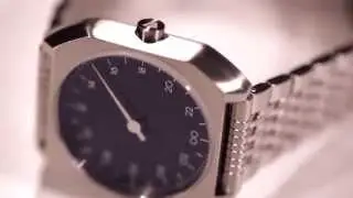 slow Mo 02 - All Silver Steel, Black Dial