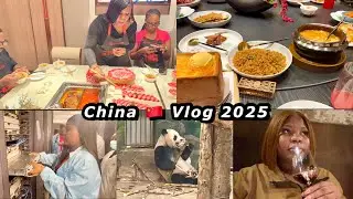China 🇨🇳 Vlog - Trying Chinese Hotpot, Different Restaurants, Visiting Panda & Popular Light Show