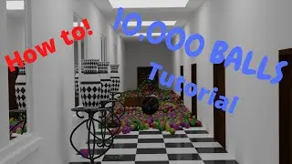 10,000 Balls Down a Corridor Blender Tutorial