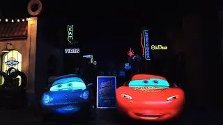 Cars Ride At Radiator Springs at Night during Oogie Boogie Bash