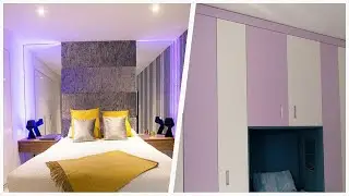 75 Purple Bedroom With Gray Walls Design Ideas You'll Love 🌈