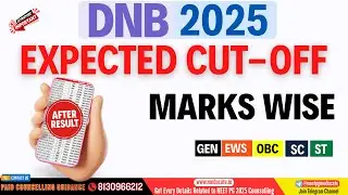 DNB 2025 Expected Cutoff Branch Wise for GEN/EWS/OBC/SC/ST Categories| DNB 2024 Closing Rank