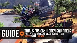 Trials Fusion Hidden Squirrels Guide Part 2: Urban Sprawl & Cactus Challenge