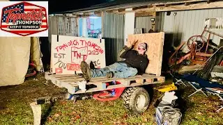 MINI MOBILE CABIN build part #3 | testing out my welding skills 🎆😼🏕️