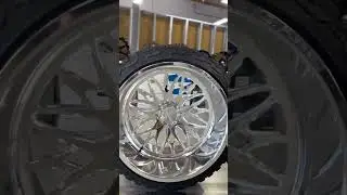 26X16 KG1 Forged Trident KC014 in Polished with Floating Cap with 37X14.50R26 Fury Hunter #26X16