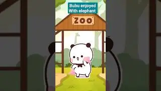 bubu enjoyed with elephant||#shortsvideo #animation #couplegoals