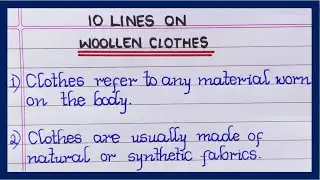 10 Lines on Woollen Clothes in English | Few Lines on Woollen Clothes