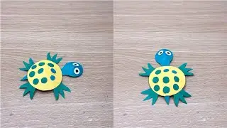 Foam Sheet Turtle Design | Preschool Craft Idea