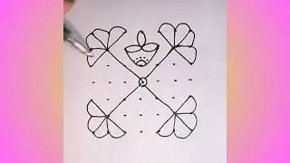 Simple and Easy Rangoli | 7 Pulli Kolam-5 | Jeyalakshmi Srinivasan #simplerangoli #pullikolam #viral