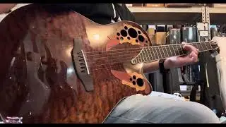 Ovation CE48P-TGE-G E-Acoustic Guitar Celebrity Elite Plus Super Shallow Tiger Eye Brown