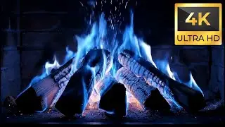 Futuristic Blue Flame Fireplace 4K &ndash; Sci-Fi ASMR Fire Ambience for Focus, Sleep & Relaxation