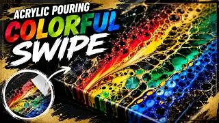 Acrylic Swipe Art &ndash; Liquid Honey Mix & Colorful Cells