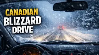POV Drive Through a Severe Snowstorm in Aurora, Ontario | Canada Winter Drive