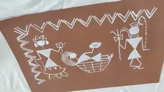 Warli art on God | How to draw God in warli art | warli painting