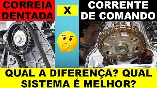 Correia dentada ou corrente de comando, conhe&ccedil;a a diferen&ccedil;a, qual &eacute; melhor? Motor com corrente?