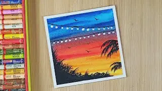 Oil pastel drawing for beginners Step by step tutorial / Naveen Art #34
