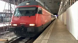 Ausfahrt des IC61 in Basel SBB auf Gleis 8