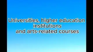 Universities, higher education institutions, and arts-related courses | Sri lanka 