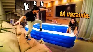 NOSSA PISCINA CHEGOU, ENCHEMOS ELA E DEU RUINZAÇO😨 E AGORA?