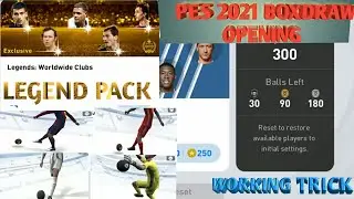 WORKING Black Ball Trick In Club Stars _ Worldwide Boxdraw Opening Pes 2021_ LEGEND PACK OPENING_