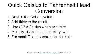 How do I quickly convert Celsius to Fahrenheit in my head?