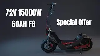 72V 15000W F8 Scooter with Twist Throttle & 16&rdquo; Tires &ndash; 140KMH Monster!