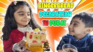 Ginger Bread House Decoration🏡  | Ayleen & Muhammad's Fun At Christmas Festival  🎁🎂