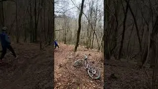 HUGE SEND🔥 #mtb #downhill #jump #sendit #huge #crash