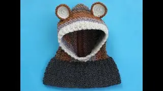 Crochet Winter Balaclava Hat /Easy Baby Cowl Hat  Ear Warming Makes/Hooded Cowl Tutorial